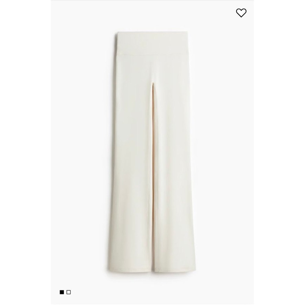 H&M Flared Sports Leggings with‎ SoftMove White Size M